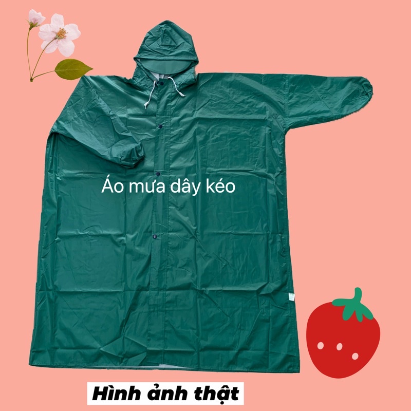 ÁO MƯA VẢI DÙ DA CÁ DÂY KÉO