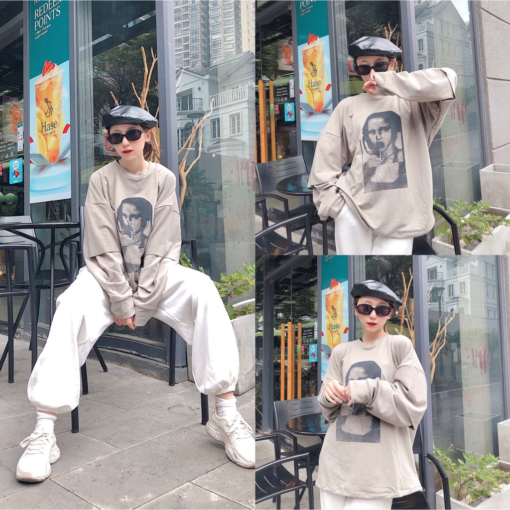 Áo Sweater Nỉ Phối Tay LOADING Form Rộng Unisex