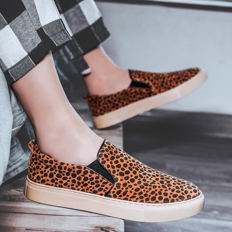 TẾT ff free Leopard Design Men Casual Loafer Trượt trên giày Da lộn Kinh doanh uy tín Uy Tín 2020 ! A232 1 m HOT !