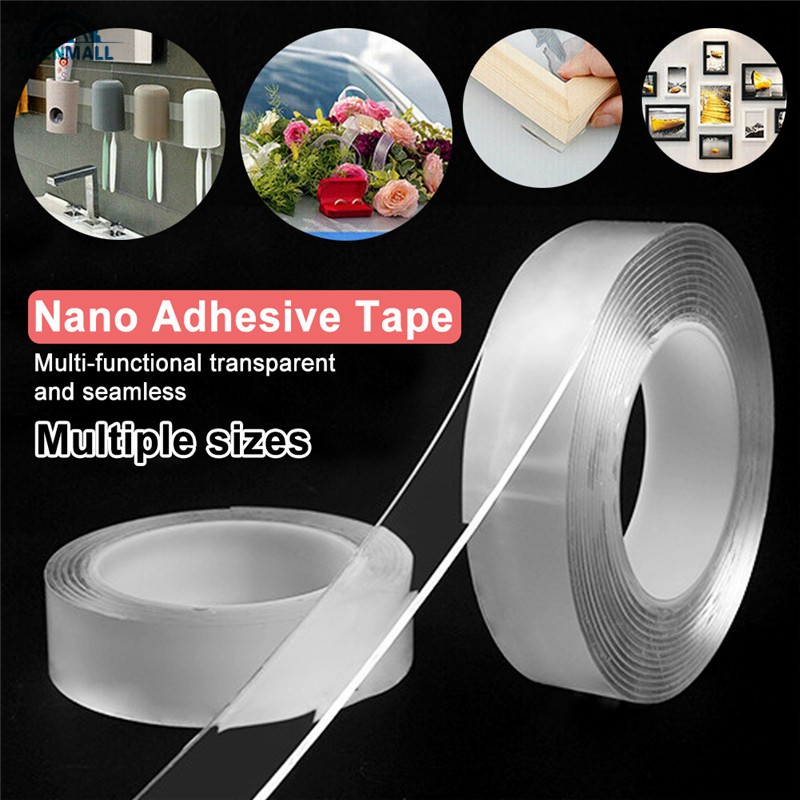 Cuộn Băng Dính Nano 1/2/3/5m Dán Đồ Lên Tường Có Thể Dùng Nhiều Lần Tiện Dụng