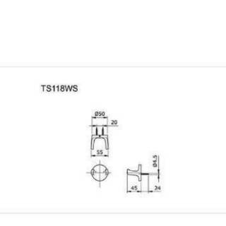 Móc áo đôi ToTo TS118WSB - Inox mạ crom