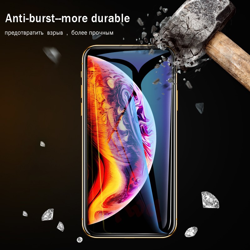 Kính cường lực toàn màn hình 10D cao cấp cho iPhone11Pro XS/Xr Max/X/8Plus/7Plus/8/7/6sPlus/6Plus/6s/6