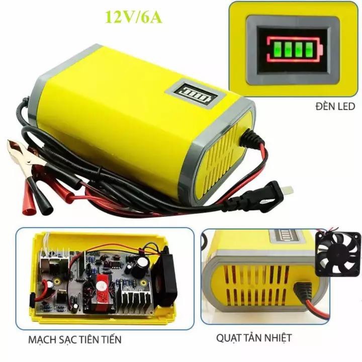 Máy Sạc Bình Ắc Quy Tự Động Cho Xe Máy (12V 2A)