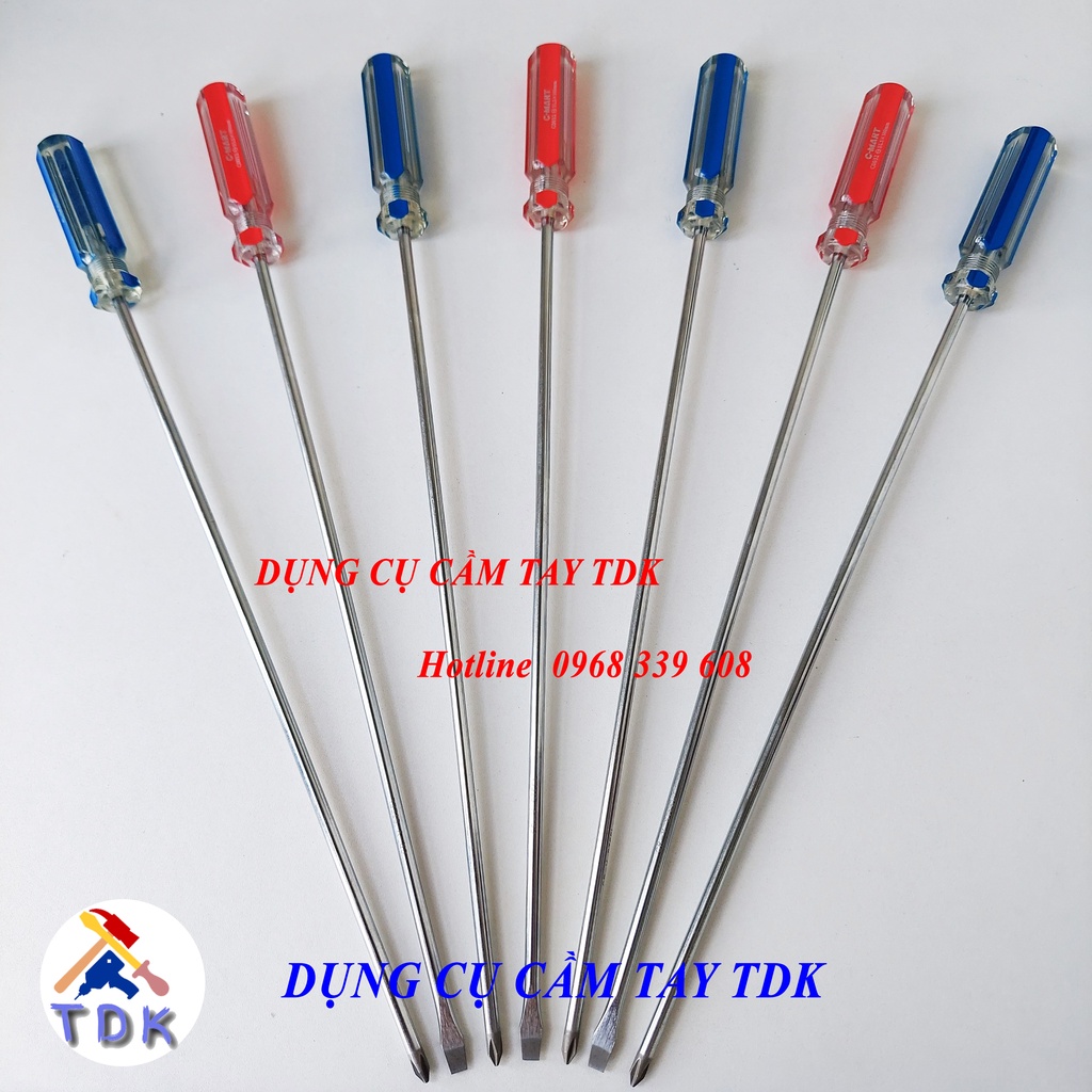 Tô vít dài 5x300mm, 6x300mm có từ tính bằng thép CR-V chính hãng CMART