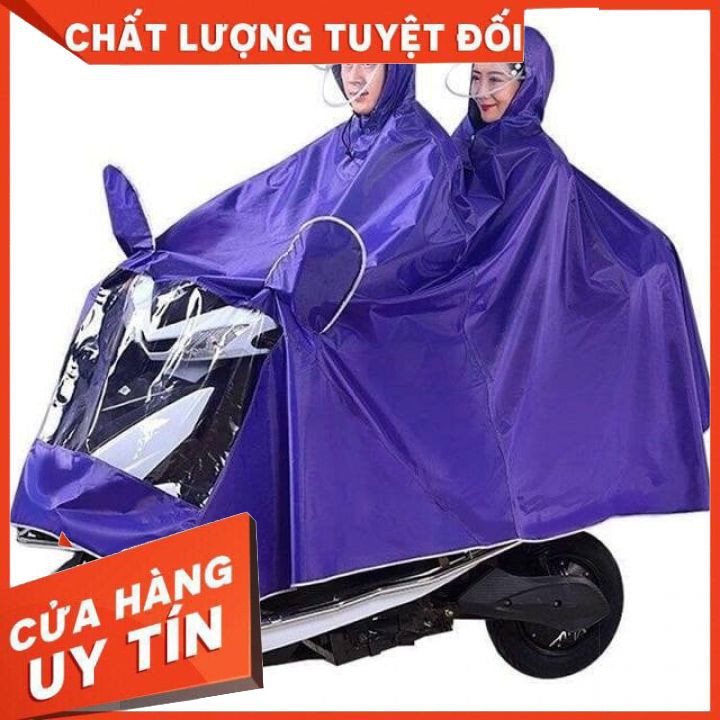 Áo mưa 2 đầu kích thước to nhất có kính che chắn mặt [XẢ KHO]