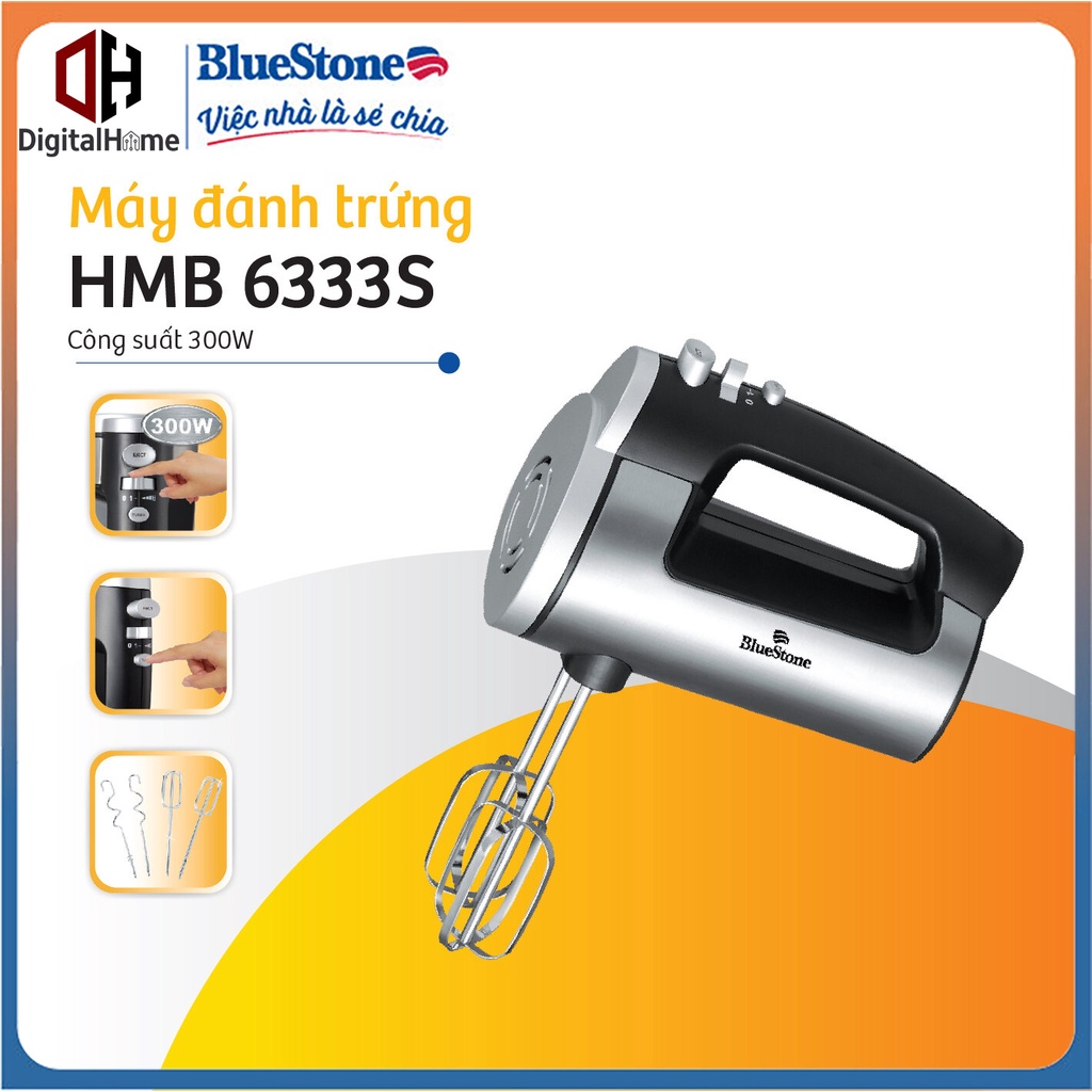 Máy Đánh Trứng Bluestone HMB-6338 / 6333s , Công Suất 400W,5 Tốc Độ, Bảo hành chính hãng 24 Tháng