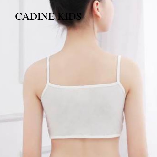 Áo lá học sinh - Áo lót bé gái mới lớn cotton kiểu dáng chui đầu không đệm CADINE KIDS