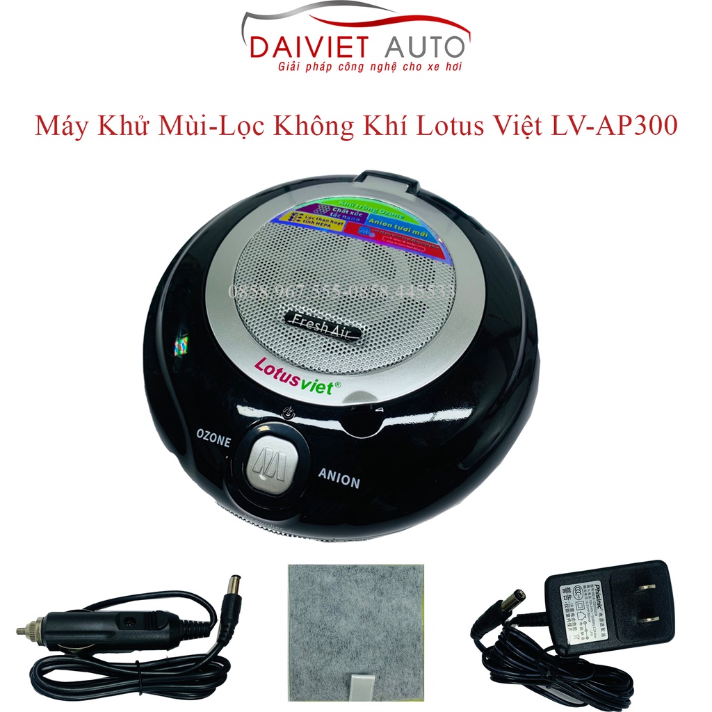 Máy Khử Mùi -Lọc Không Khí Lotus Việt LV-AP300 khử mùi, lọc không khí xe ô tô, phòng ngủ | ĐẠI VIỆT AUTO