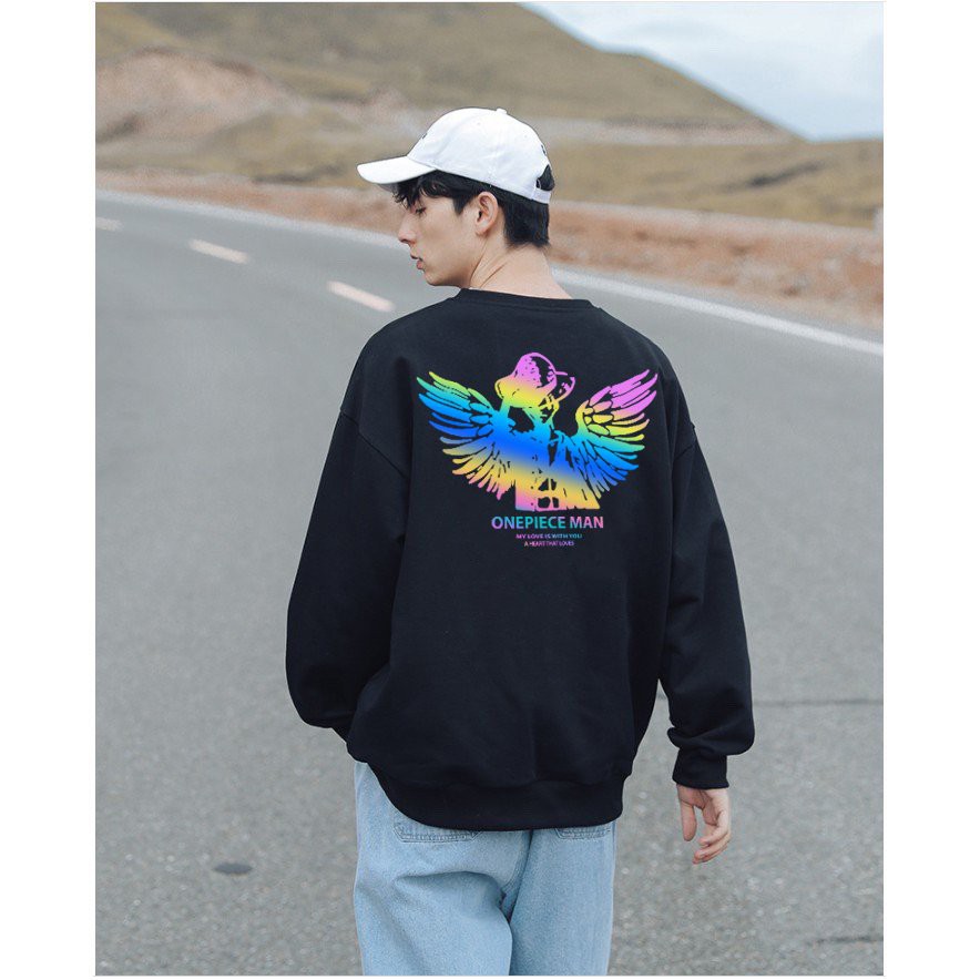 Áo Sweater nỉ ❤️Áo nỉ Ulzzang phản quang unisex nam nữ trần bông One Piece - AS90 | BigBuy360 - bigbuy360.vn