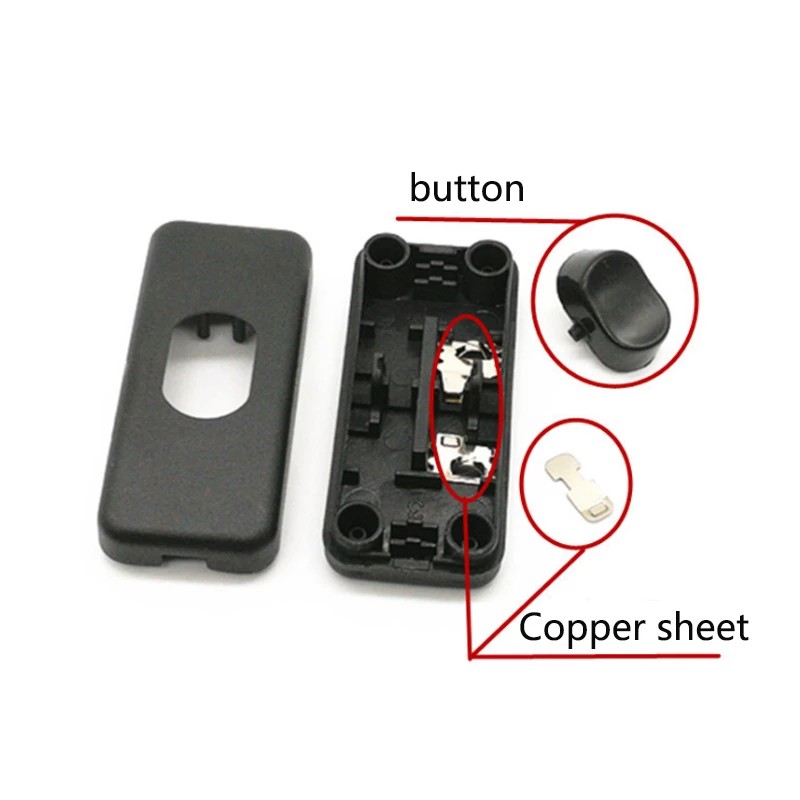 1 Công Tắc ON/OFF Inline 303 Công Tắc Nhấn Cho Đèn Bàn 110-250V 2A Màu Đen/Nâu