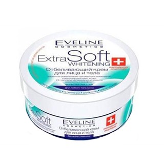 Kem dưỡng trắng da mặt và toàn thân Eveline Extra Soft Whitening dưỡng ẩm và bảo vệ da chiết xuất từ thiên nhiên