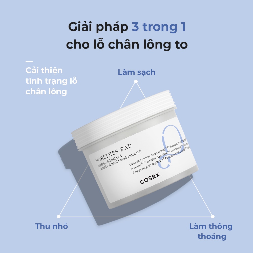 Hộp 70 miếng đệm Cosrx hỗ trợ se khít lỗ chân lông tiện dụng 140ml