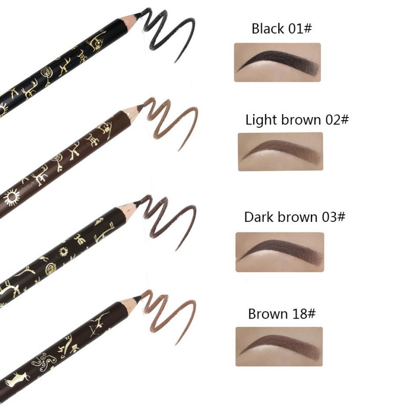 [Hàng mới về] Bút chì kẻ lông mày kèm dụng cụ chuốt dễ tô màu chống nhòe lâu trôi | BigBuy360 - bigbuy360.vn