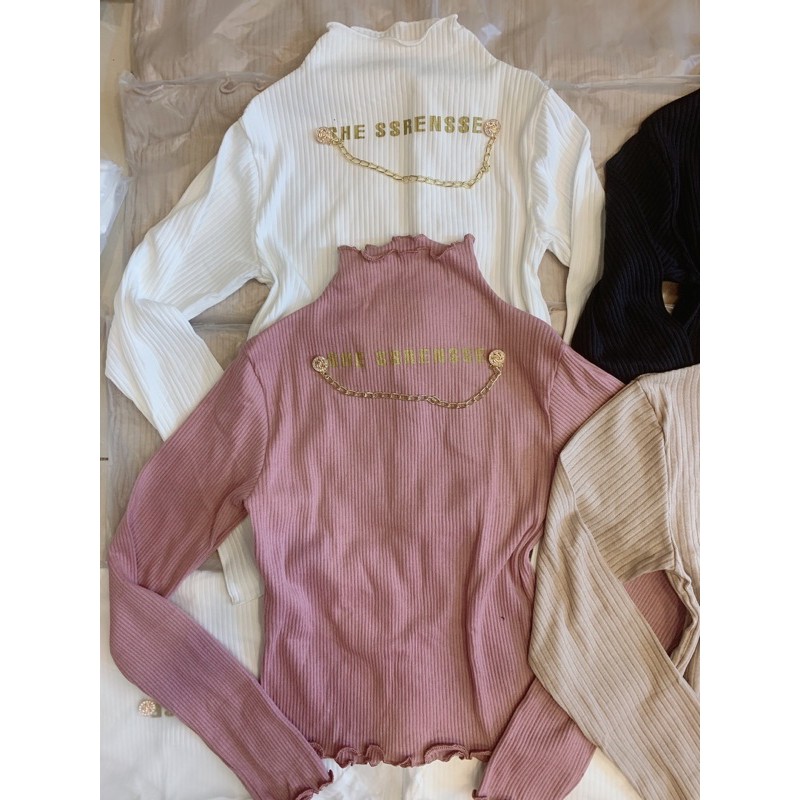 áo cổ lọ chất len gân | BigBuy360 - bigbuy360.vn