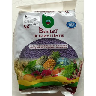 Phân bón npk cao cấp - better - 16-12-8+11s+te