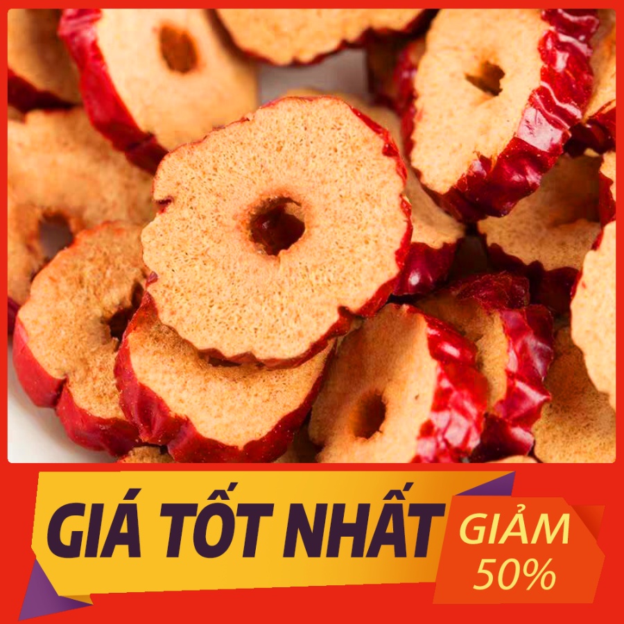 Táo Đỏ Tân Cương Thái Lát Sấy Khô 500g Dẻo Ngọt, Đều & Đẹp Tự Nhiên. Táo Đỏ Khoanh Nấu Chè Dưỡng Nhan, Pha Trà Thơm Ngon