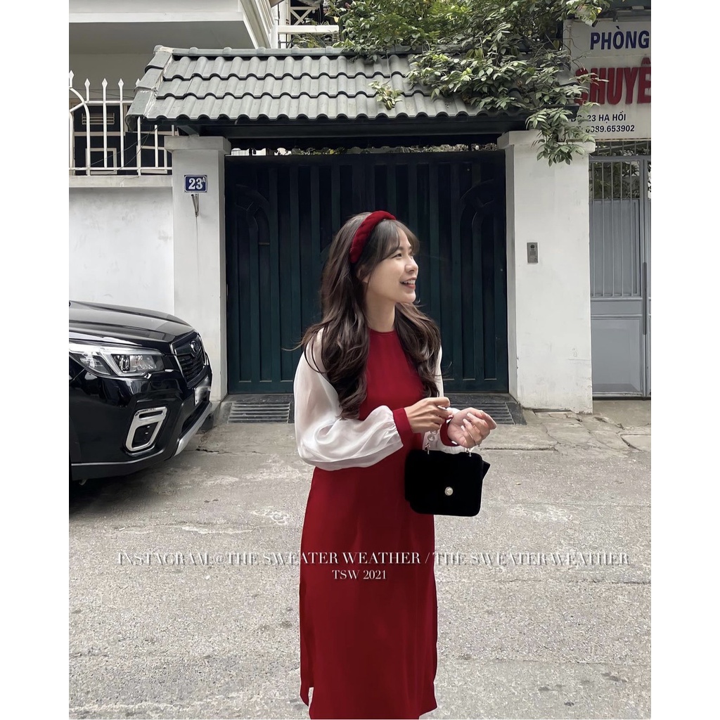 [SẴN/ VIDEO THẬT] Băng Đô Bờm Đỏ Nhung Kiểu Mấn Cao Cấp Phụ kiện áo dài