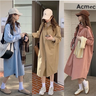 Đầm sơ mi dài tay cỡ lớn trẻ trung dành cho nữ 47723