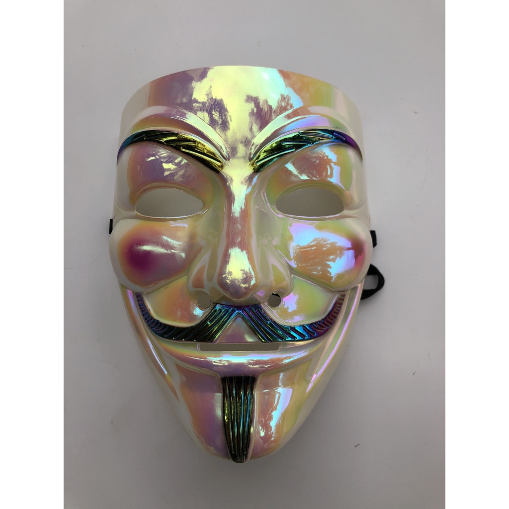 Mặt nạ Hacker Anonymous ánh xà cừ hóa trang Halloween dành cho nam và nữ