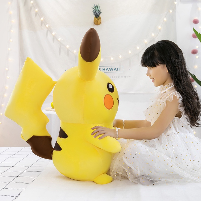 Gấu Bông Pikachu - Pikachu nhồi bông  siêu đáng yêu - vải nhung mịn màng co dãn