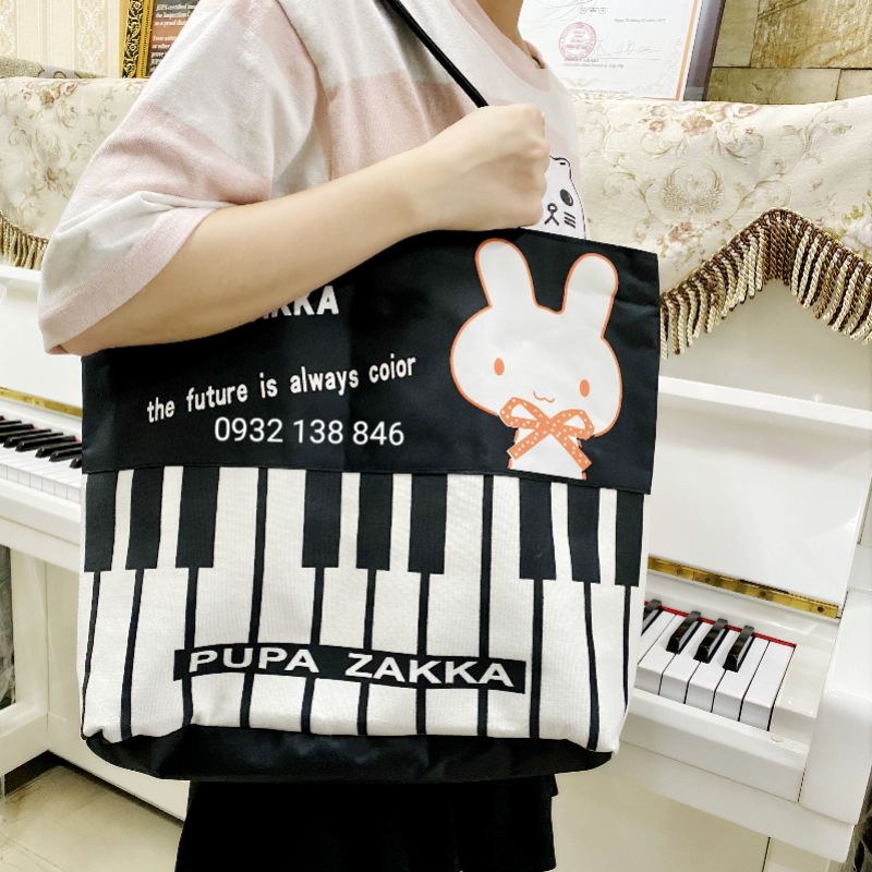 Túi xách họa tiết phím đàn Piano
