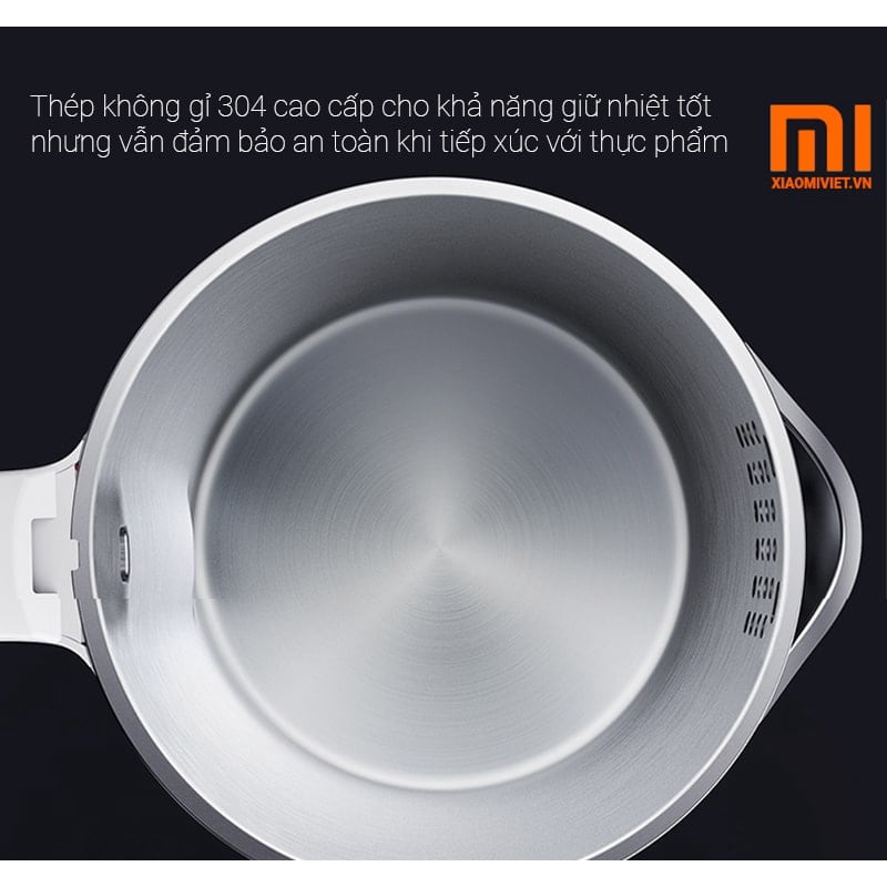 Ấm siêu tốc Xiaomi Mijia 1A đun nước siêu nhanh, công suất 1800W, dung tích 1.5L, 2 lớp chống bỏng