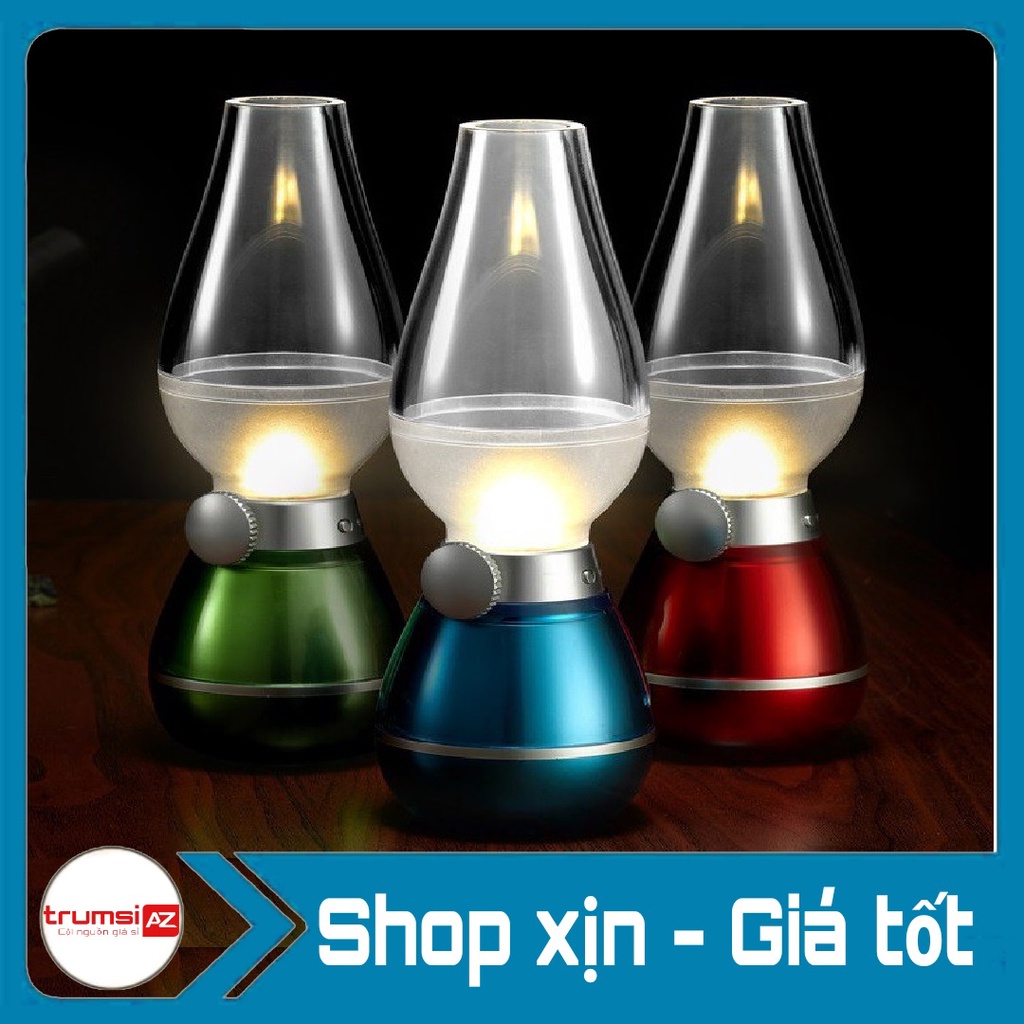 Đèn Thần Aladin Led Điện Tử Cảm Biến Kiểu Đèn Dầu Không Khói Thổi Là Tắt - Đèn LED Sạc Để Bàn Trang Trí Đẹp Mắt