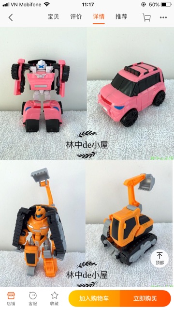 Set 8 robot mini biến hình thành ô tô,máy bay