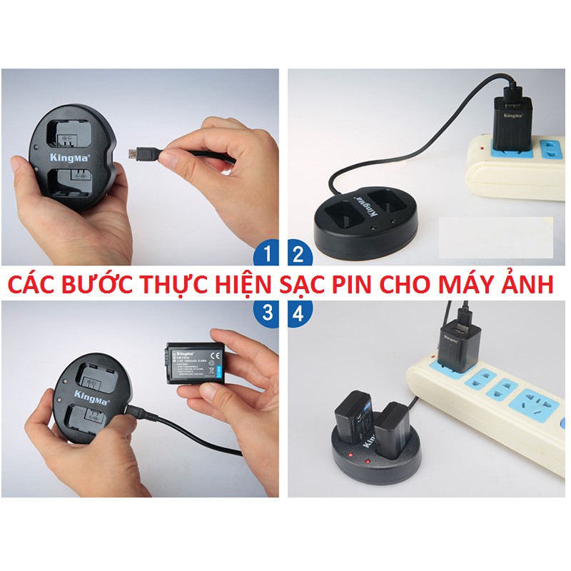 Đế sạc pin sony NP-FW50 KingMa cho các máy A6000 A6300 A6500