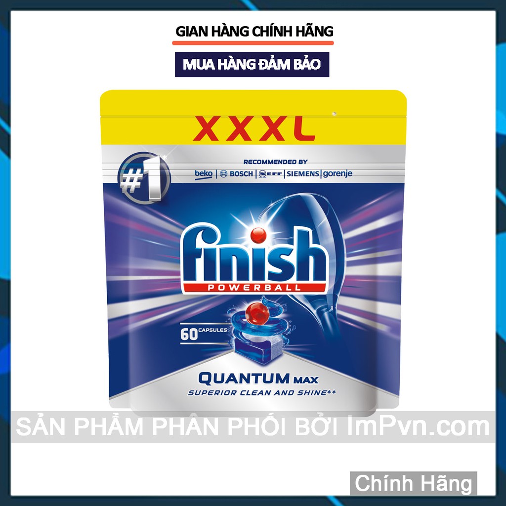 Viên rửa bát Finish Quantum Max 60 viên