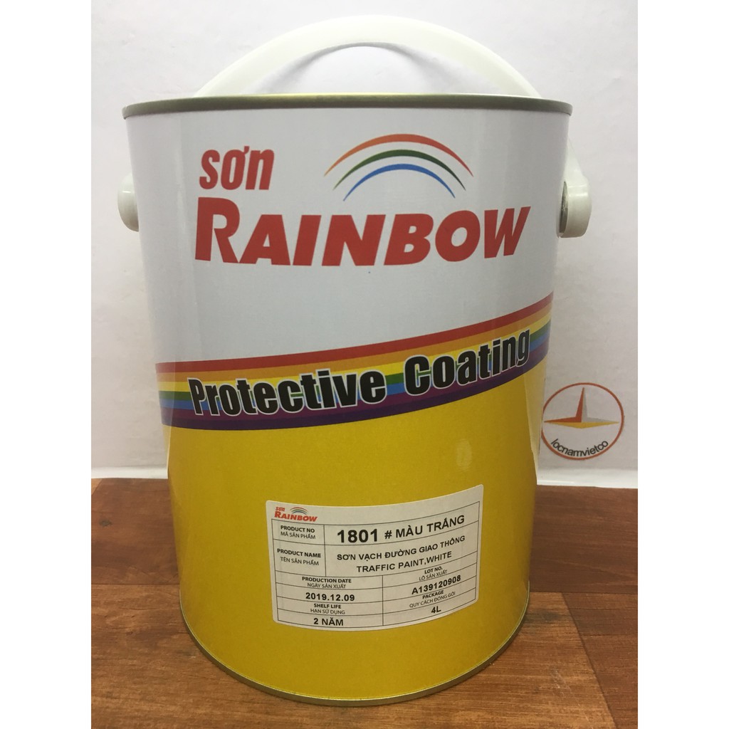 Sơn vạch kẻ đường màu trắng Rainbow 1801 - 4L/lon