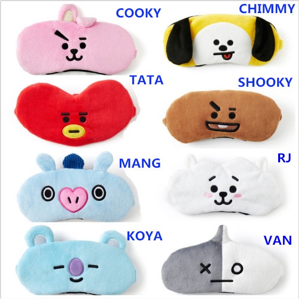 Mặt Nạ Bịt Mắt Ngủ Thoáng Khí Họa Tiết bt21 BTS Bangtan Boys