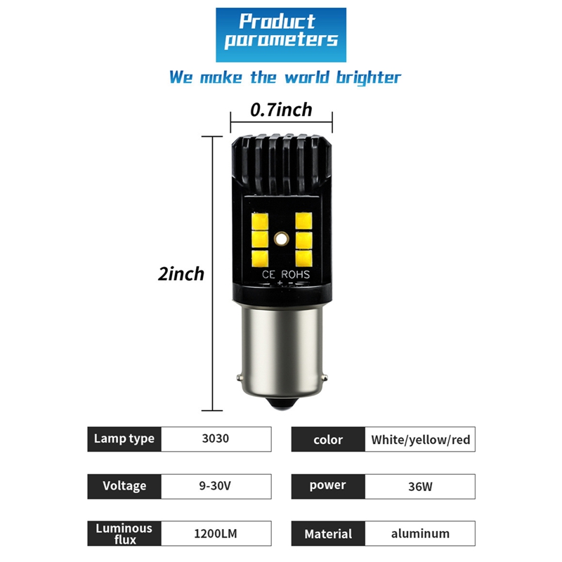 Đèn Led Phanh Xe Hơi 1156 Ba15S P21W Bay15D 1157 3030