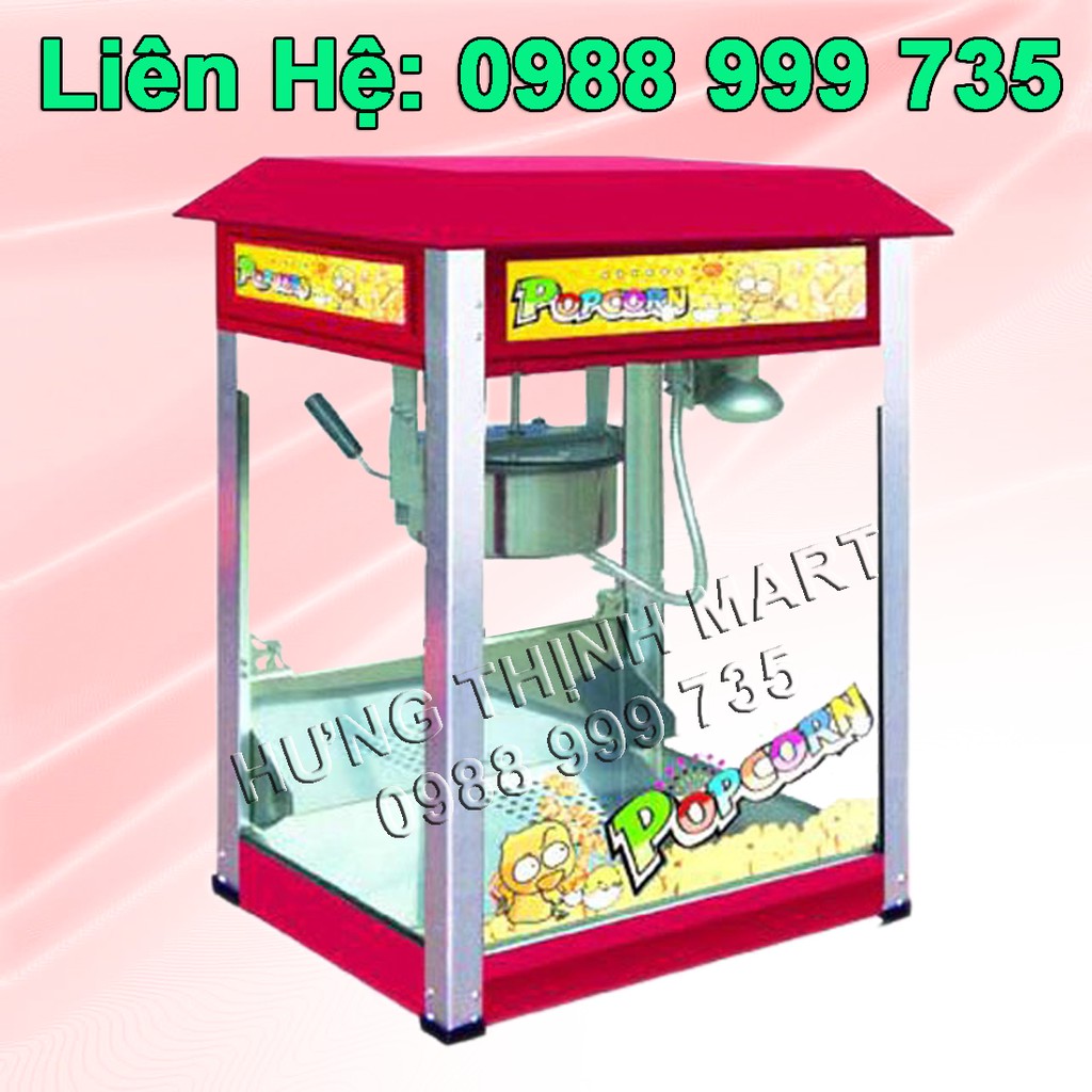 Máy làm bắp rang bơ chạy điện tủ kính 2-5 phút/mẻ