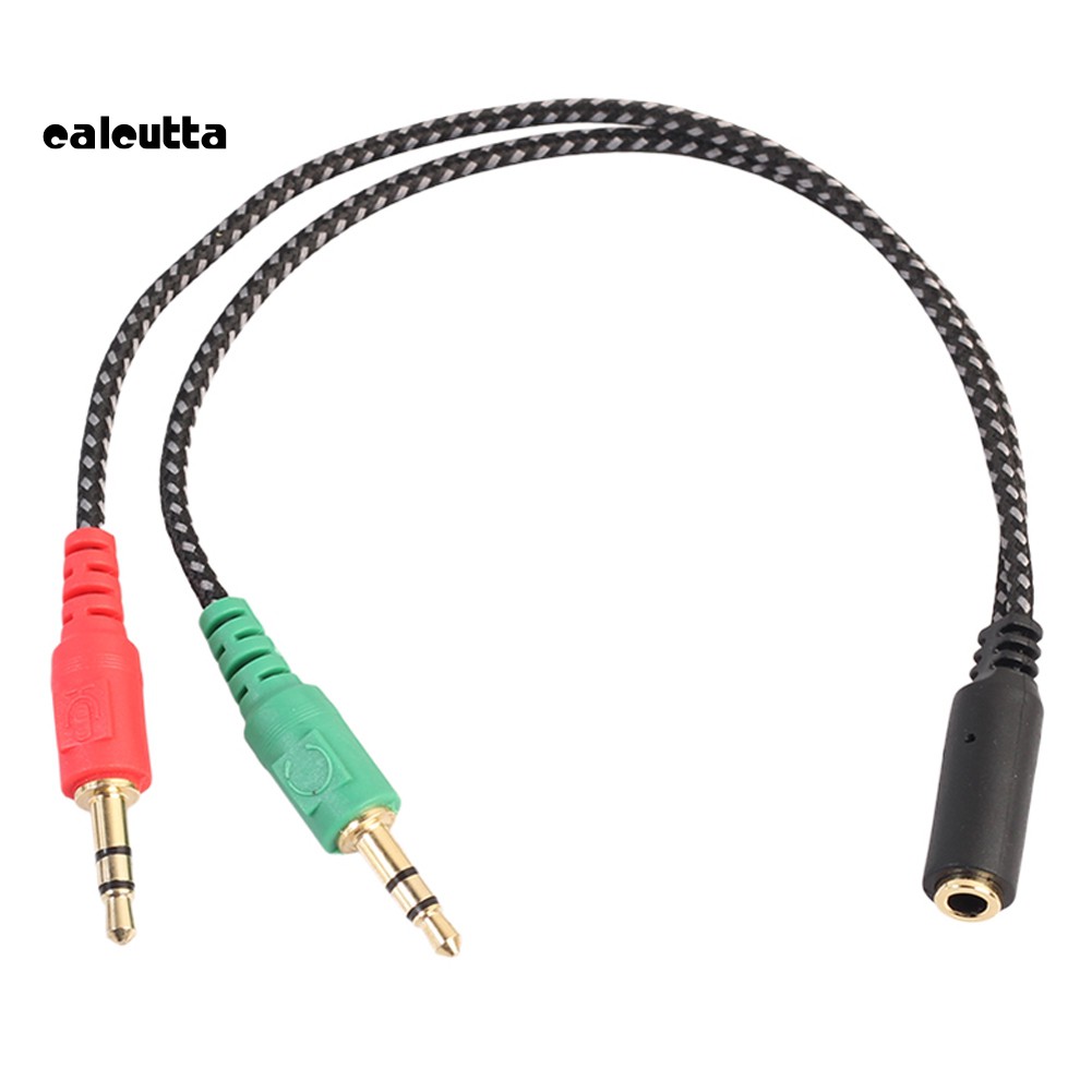 Dây cáp âm thanh micro 3.5mm 2 nam sang 1 nữ tiện dụng
