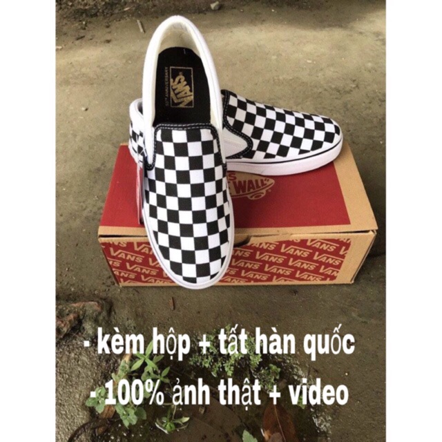 Giầy slipon vans caro