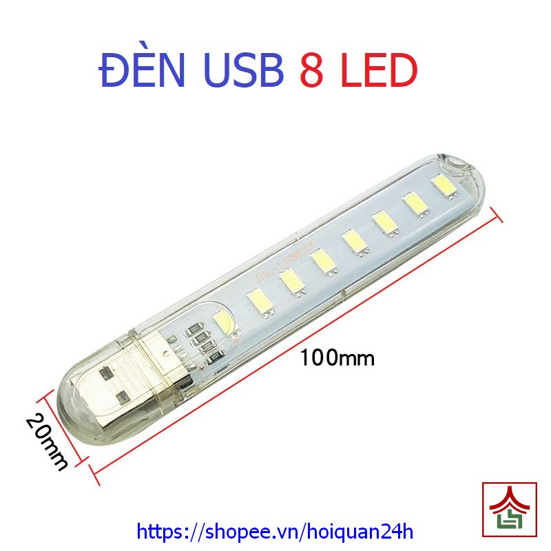 Đèn Led Siêu Sáng Cắm Nguồn USB Trắng Vàng 3 Bóng 8 Bóng 24 Bóng Led Cao Cấp