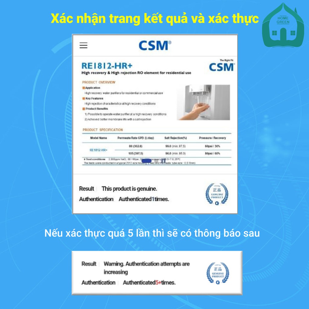 Màng lọc RO CSM RE1812-80 Toray Nhật Bản - lõi số 4 | BigBuy360 - bigbuy360.vn