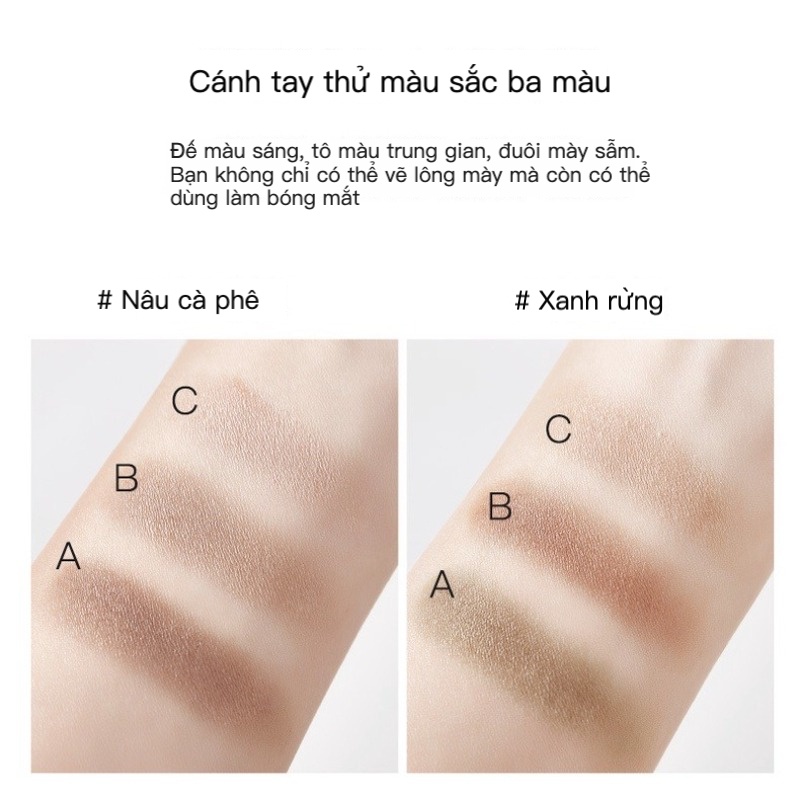 Phấn Trang Điểm Lông Mày Unny VXDU Chống Thấm Nước Tự Nhiên Không Dễ Phai Màu