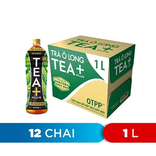 [Mã GRO1APR giảm 20K đơn 150K] Thùng 12 Chai Trà Ô long Tea+ (1000ml/Chai)