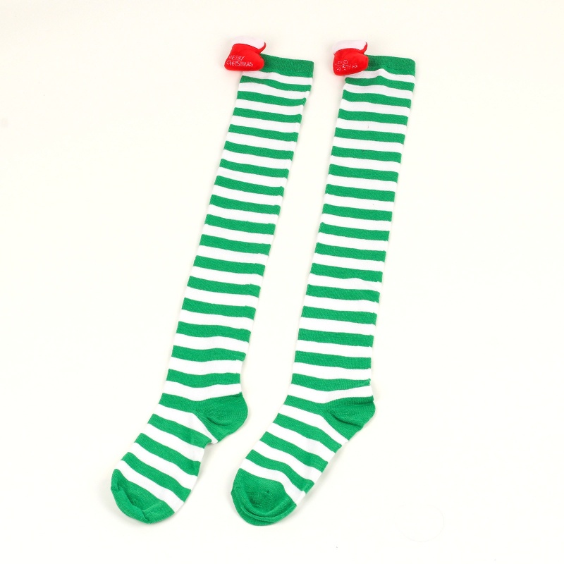 XIXI Tất Chân Cao Qua Gối Họa Tiết Sọc Thời Trang Dành Cho Nữ