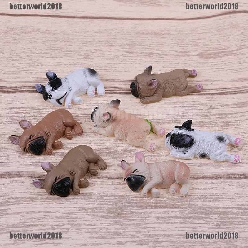 Mô Hình Chú Chó Pug Dễ Thương Dùng Trang Trí Bàn Làm Việc / Làm Đồ Chơi Cho Bé Từ 6 Tuổi