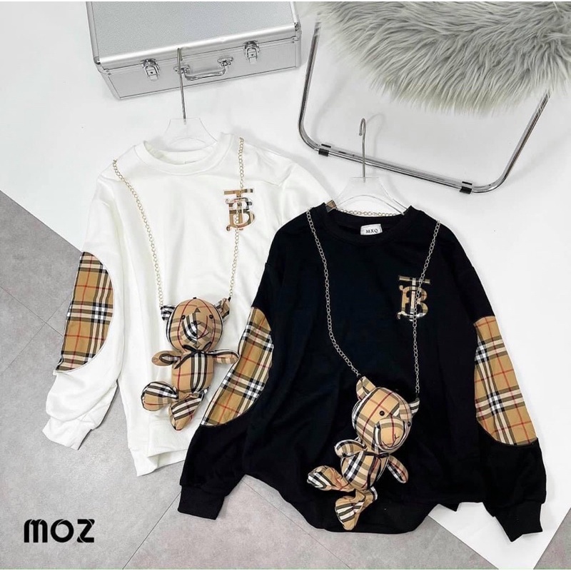 [Video cận chất] Áo Nỉ Bbr Kèm Gấu Đeo Chéo / Về sẵn nhiều mẫu Áo Nỉ Quảng Châu loại 1 | BigBuy360 - bigbuy360.vn