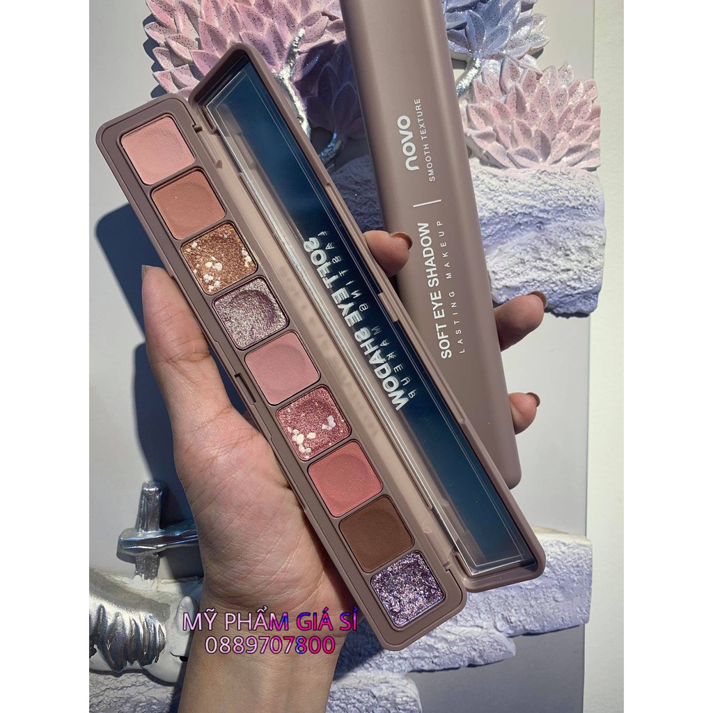 Phấn mắt 9 ô Novo soft eye shadow lasting makeup