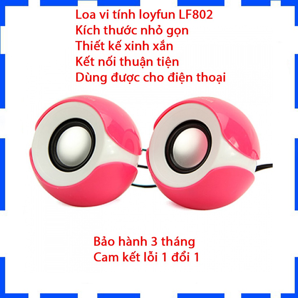 Loa vi tính 2.0 Loyfun LF-802 - Loa mini - Âm thanh cục chất - Bảo hành 6 tháng