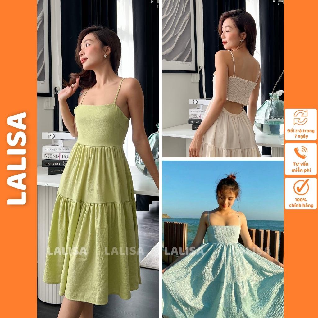 Đầm Maxi 2 Dây Phồng Dáng Dài LALISA Váy Babydoll Hai Dây Nữ Thiết Kế Hàn Quốc Ulzzang Công Chúa Đi Dự Tiệc VD078
