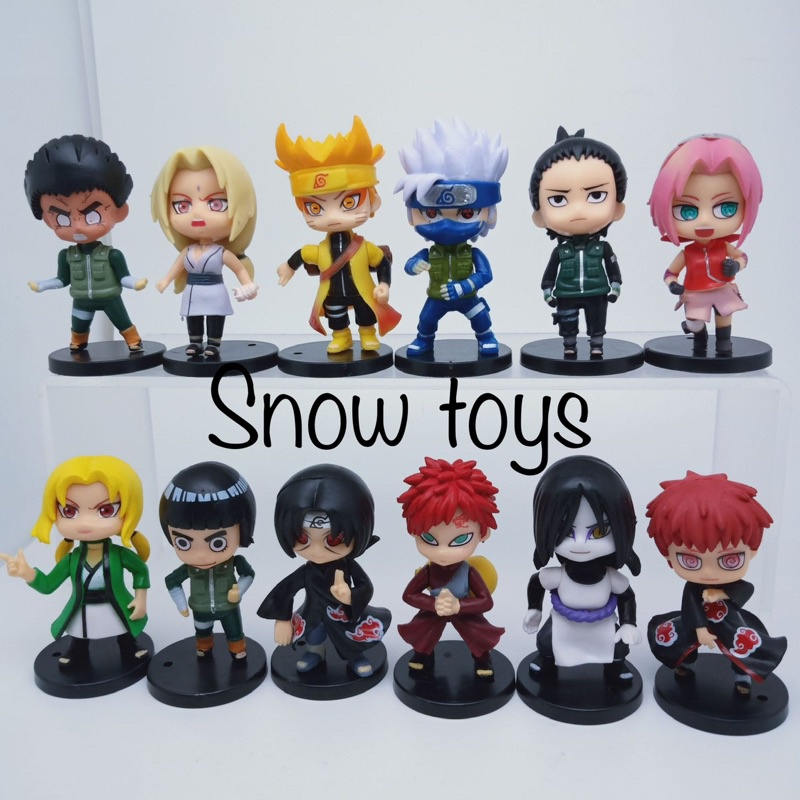 Mô hình Naruto - Bán lẻ tùy chọn 12 mẫu Naruto Kakashi Rock Lee Orochimaru Itachi Shikamaru Tsunade Sasori - Cao 7~8cm