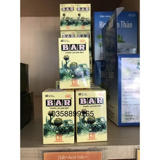 Viên giải độc gan bar lọ 60 viên