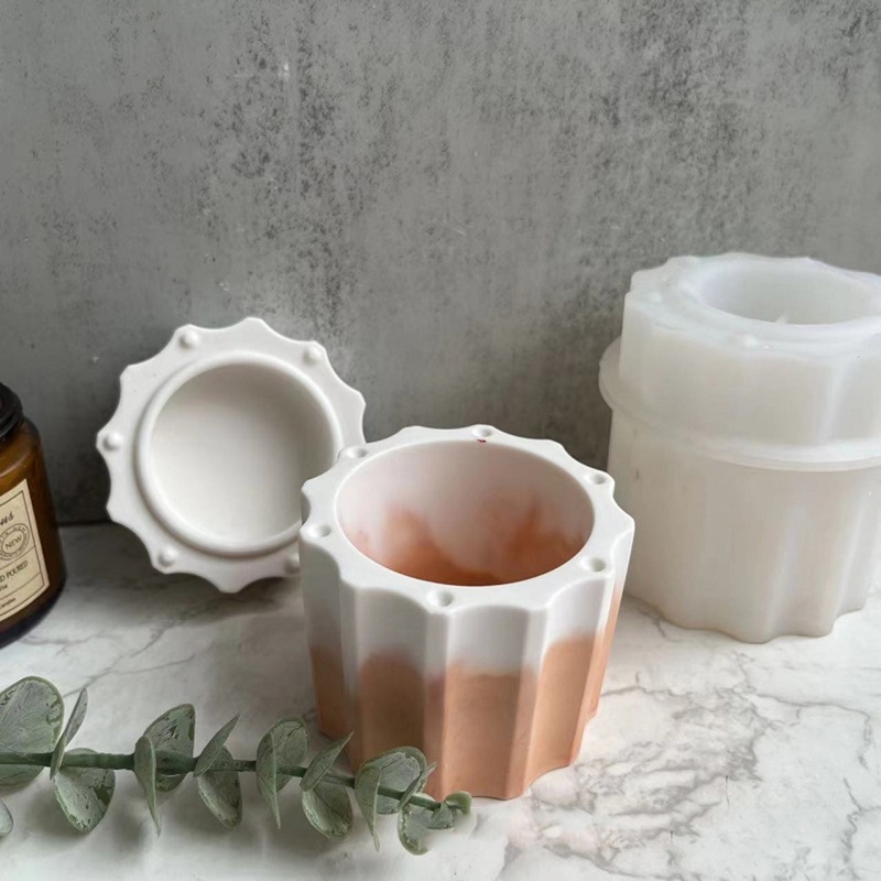 Khuôn Silicone Làm Hộp Nhựa Resin Đựng Trang Sức Có Nắp Đậy