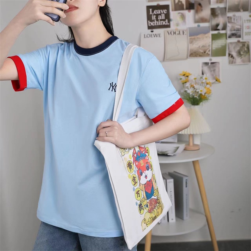 Áo Thun Thể Thao Họa Tiết Thêu logo MLB NY Cao Cấp Cho Nam Nữ